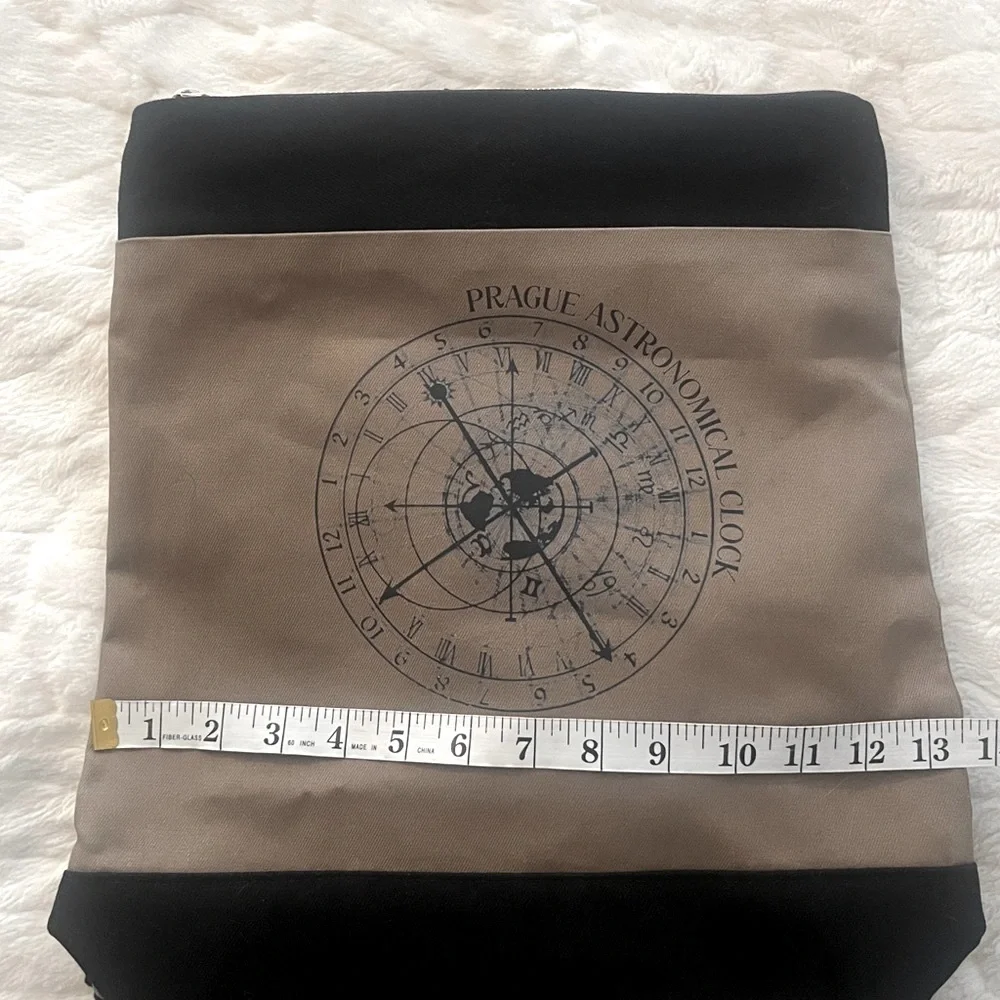Backpack  with a print of the Prague Astronomical Clock . New without tags.